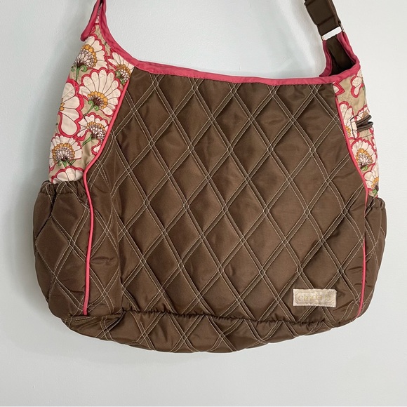 Cinda B Bella Fiore Cocoa Diaper Bag Tote - Picture 7 of 16